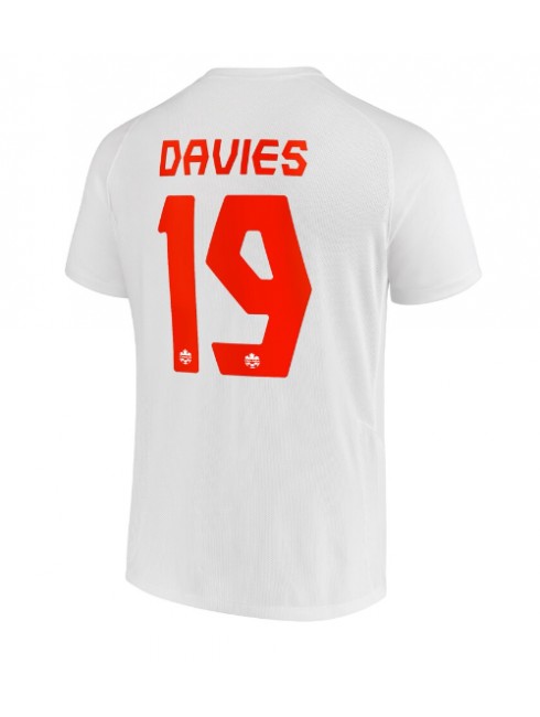 Moški Nogometna dresi replika Kanada Alphonso Davies #19 Gostujoči SP 2022 Kratek rokav